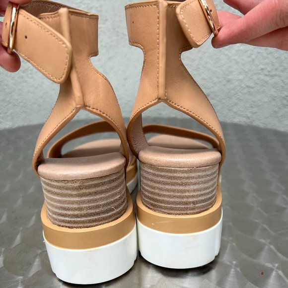 Jo Mercer Wedges Size 6 US Tan - Picture 4 of 4